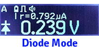 Diode mode LCR-Reader-MPA Diode mode on LCR-Reader-MPA